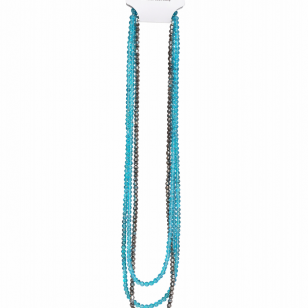 Elegant turquoise and gunmetal waist beads
