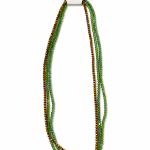 Green and gold crystal waist beads